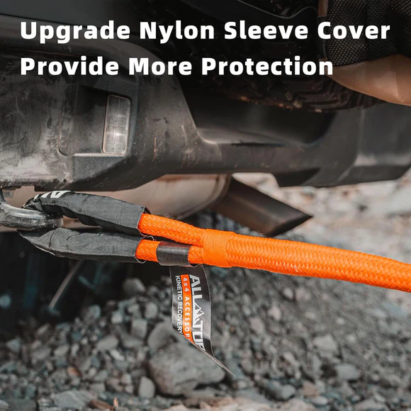 Kinetic Recovery Rope - 1in x 20ft - 48,000 Lbs - Orange - Image 4