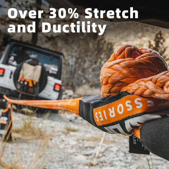 Kinetic Recovery Rope - 1in x 20ft - 48,000 Lbs - Orange - Image 2