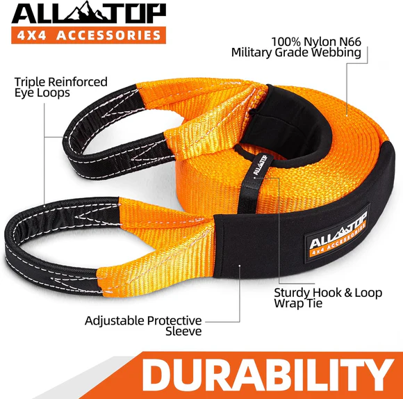 Kinetic Recovery Strap - 3in x 20ft - 35,000 Lbs - Image 2