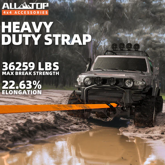 Kinetic Recovery Strap - 3in x 20ft - 35,000 Lbs - Image 4